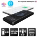 Product thumbnail Musen - powerbank with wireless induction charging 10,000 mah + 2 usb ports, black 3