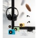 Pair of wireless earphones with ear tips, wireless bluetooth headset promotional