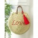Product thumbnail Embroidered round basket 1