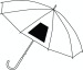 Product thumbnail Transparent umbrella with curved aluminium handle 1