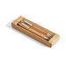 Kit stylo bille et porte-mine en bambou, Parure avec porte-mines promotional