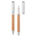 Stylo bille métal boîte liège, Parure avec stylo roller promotional