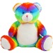 Multicoloured bear zipped plush - Mumbles wholesaler