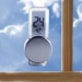 Clock mounted on suction cup, clock and clockwork promotional