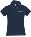 Women's blue pique polo shirt wholesaler