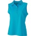 Product thumbnail Women's plain polo shirt without sleeves 1