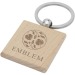 Porte-clés carré Gioia en bois de hêtre, Porte-clés en bois promotional