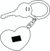 Heart-in-Heart Keychain, original key ring promotional