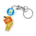 Carabiner key ring with customisable token, Token key ring promotional