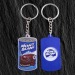 Soft PVC key ring + metal token, 3D soft PVC key ring promotional