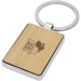 Porte-clés rectangulaire Neta en bambou, Porte-clés en bois promotional