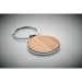 Round bamboo and metal key ring wholesaler