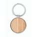 Product thumbnail Round bamboo and metal key ring 4