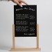 Visual/Menu Holder Wooden Base 2 Slate Uprights A5 210x148 wholesaler