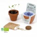Product thumbnail 55mm clay pot with seeds to grow model with pediment 0