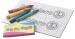 Cardboard colouring puzzle with 4 pastels wholesaler