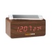 Product thumbnail Wooden alarm clock with wireless charger 5