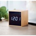 Product thumbnail Alarm clock led cube bamboo 4
