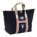 Product thumbnail Heavy cotton beach bag with badges and zipper 0