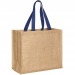 Product thumbnail Jute shopping bag with paros coloured handles 2