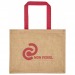 Product thumbnail Jute shopping bag with paros coloured handles 1
