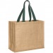 Product thumbnail Jute shopping bag with paros coloured handles 5