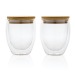 Product thumbnail Double wall glass 250ml with bamboo lid 1
