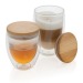 Product thumbnail Double wall glass 250ml with bamboo lid 5