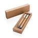 Bamboo pen set, Set with mechanical pencil promotional