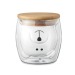 Product thumbnail Double-walled glass bear mug  1