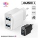 Product thumbnail Soketto - wall plug charger with fast charge and 2 usb ports 0