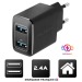Product thumbnail Soketto - wall plug charger with fast charge and 2 usb ports 2