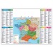 Under hand laminated map of france regional map wholesaler