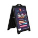 Stop trottoir 2 faces H.91xL.61cm noir sur roulettes wholesaler