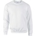 Gildan white straight-sleeved sweatshirt, Gildan Textile promotional
