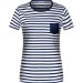 Product thumbnail Women's striped organic T-shirt  1