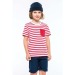 Product thumbnail Striped sailor t-shirt with short sleeve pocket child 0