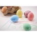 6 chalks in an egg carton, chalk promotional
