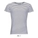 Men's round neck striped t-shirt - MILES MEN - 3XL wholesaler