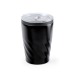Twisted metal glass, mug and cup with lid promotional
