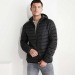 Product thumbnail Men's quilted jacket with feather padding, adjustable fixed hood NORWAY (Children's sizes) 3