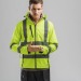 THC ZAGREB WORK. Men's high visibility technical softshell with removable hood wholesaler