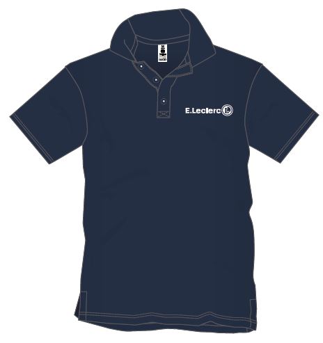 Men's blue pique polo shirt