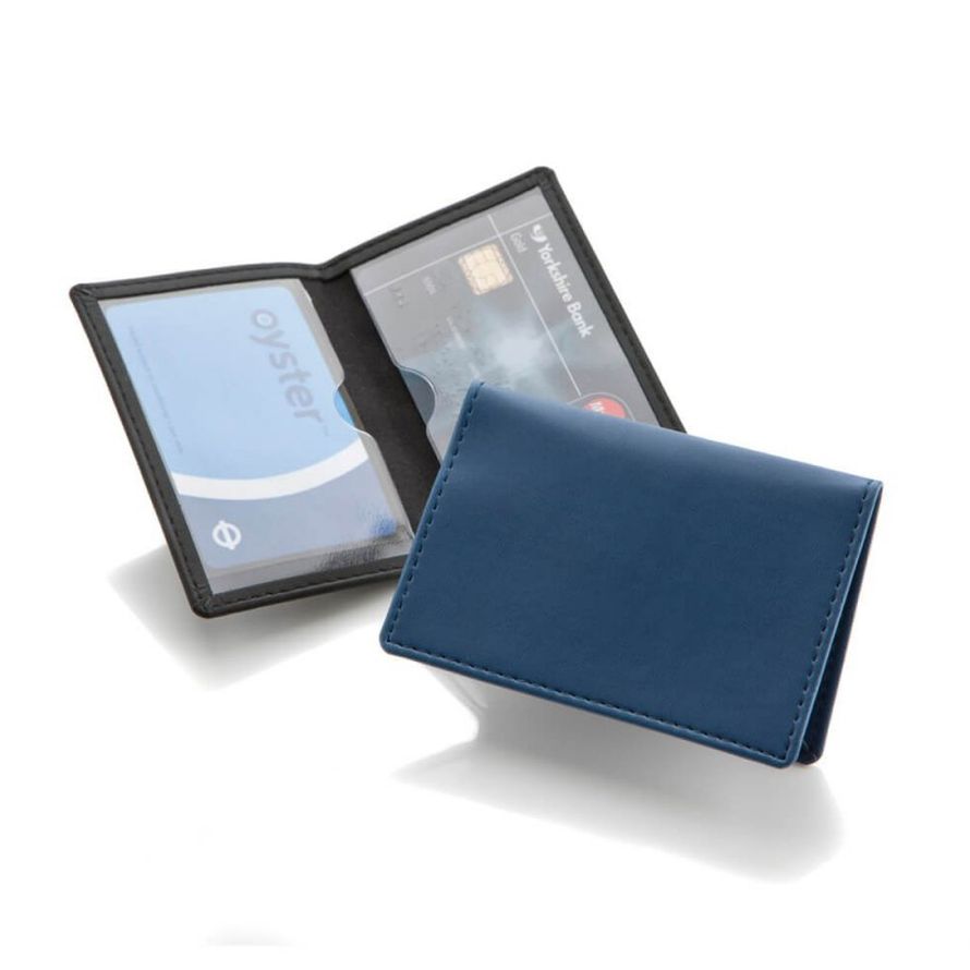 Card holder (2) double leather window, Leather card holder