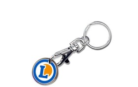 Metal shopping trolley token key ring