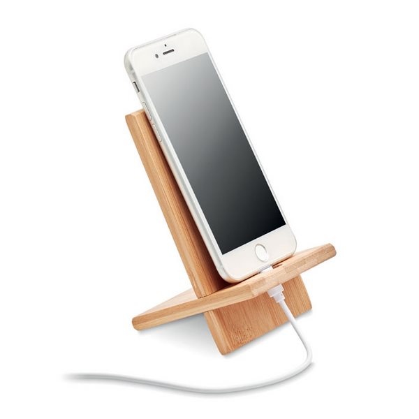 BAMBOO PHONE STAND WITH CARD HOLDER AND DOUBLE PEN STAND - CGP-3284