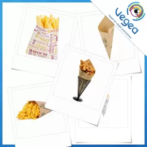 Overview of customized advertising Cornet and bag of fries products