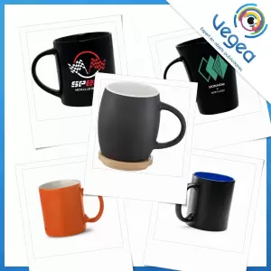 Overview of customized advertising Black mug products
