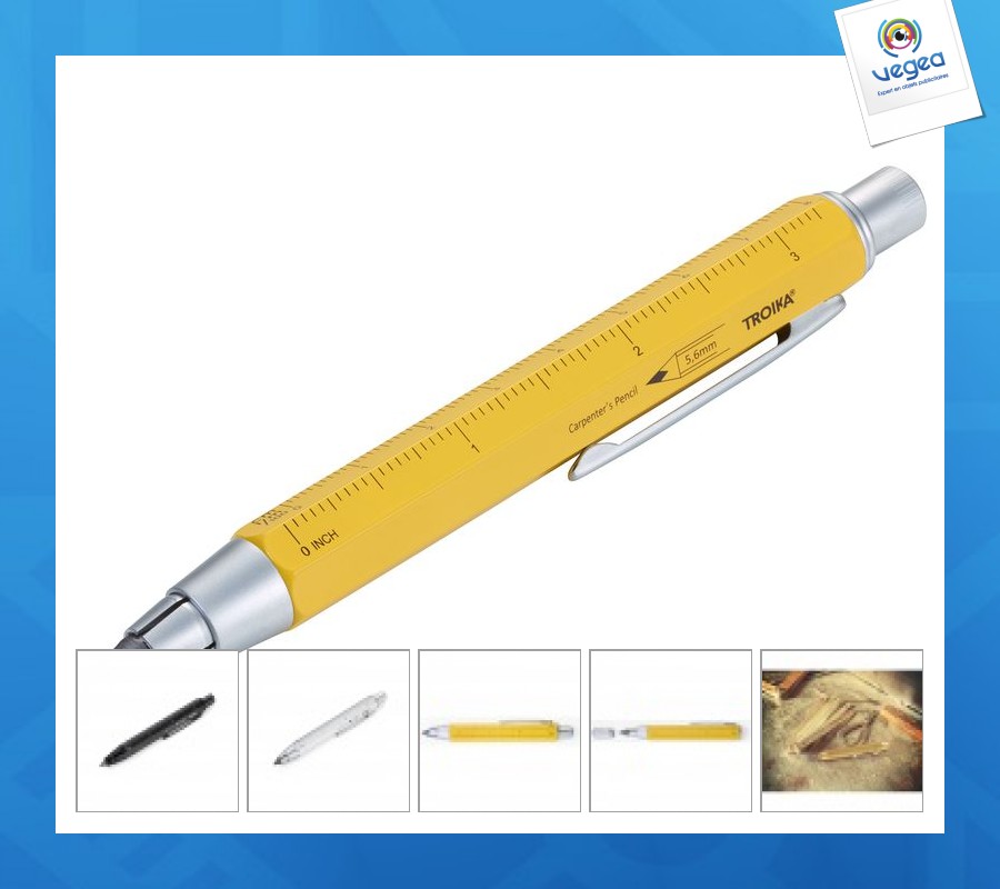 Crayon de charpentier personnalisé multifonctions