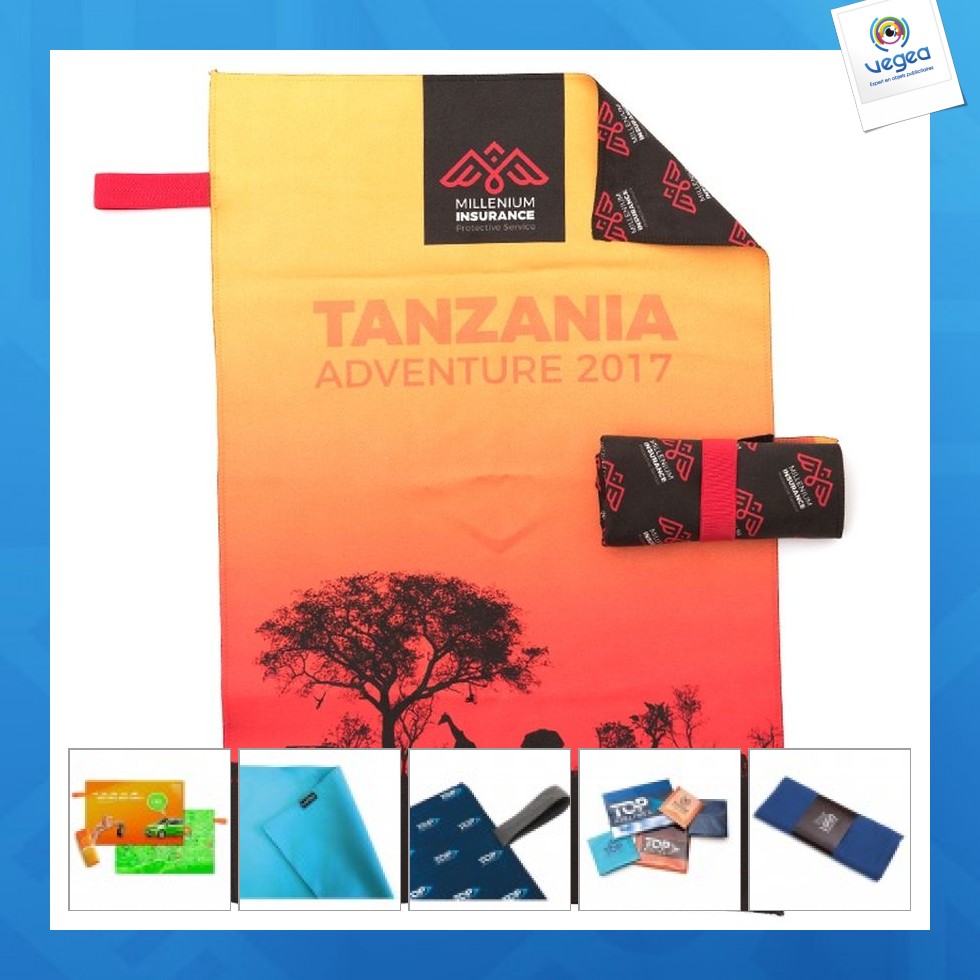 Microfiber towel 40x75cm quadri